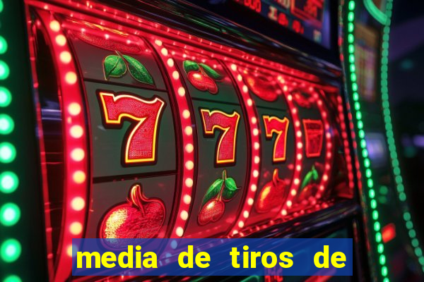 media de tiros de meta por jogo